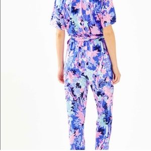 NWT lilly Pulitzer Maliah Jumpsuit S giraffe park